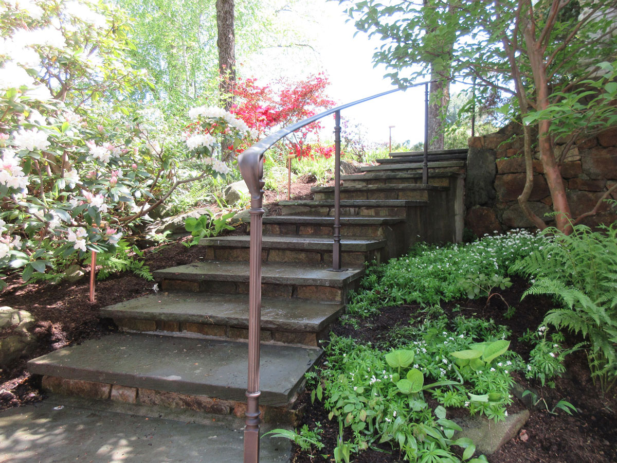 Exterior Bronze Garden Railing by Paradis MetalWorks LLC North Attleboro MA