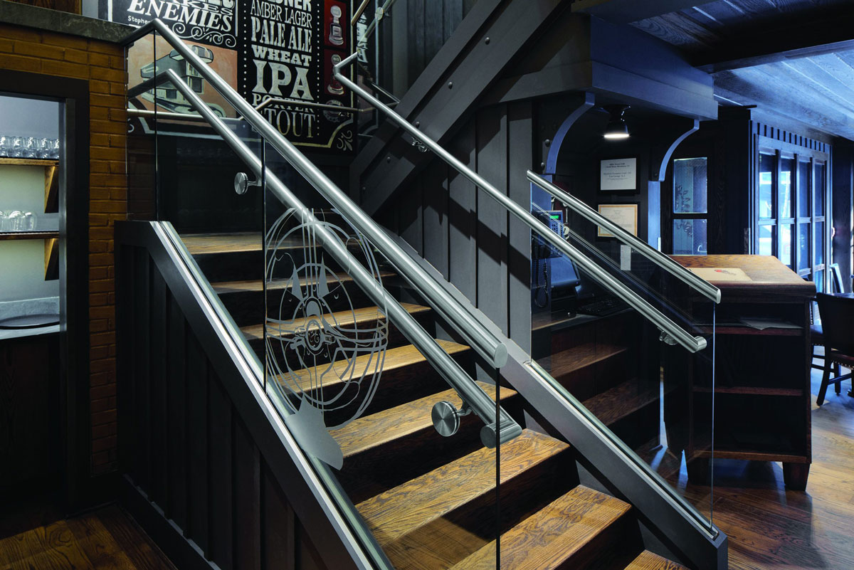 glass and medal railing