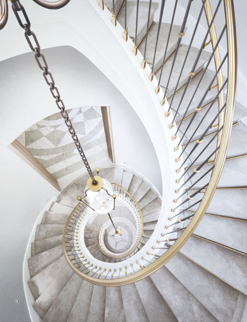 gold metal rialing spiral